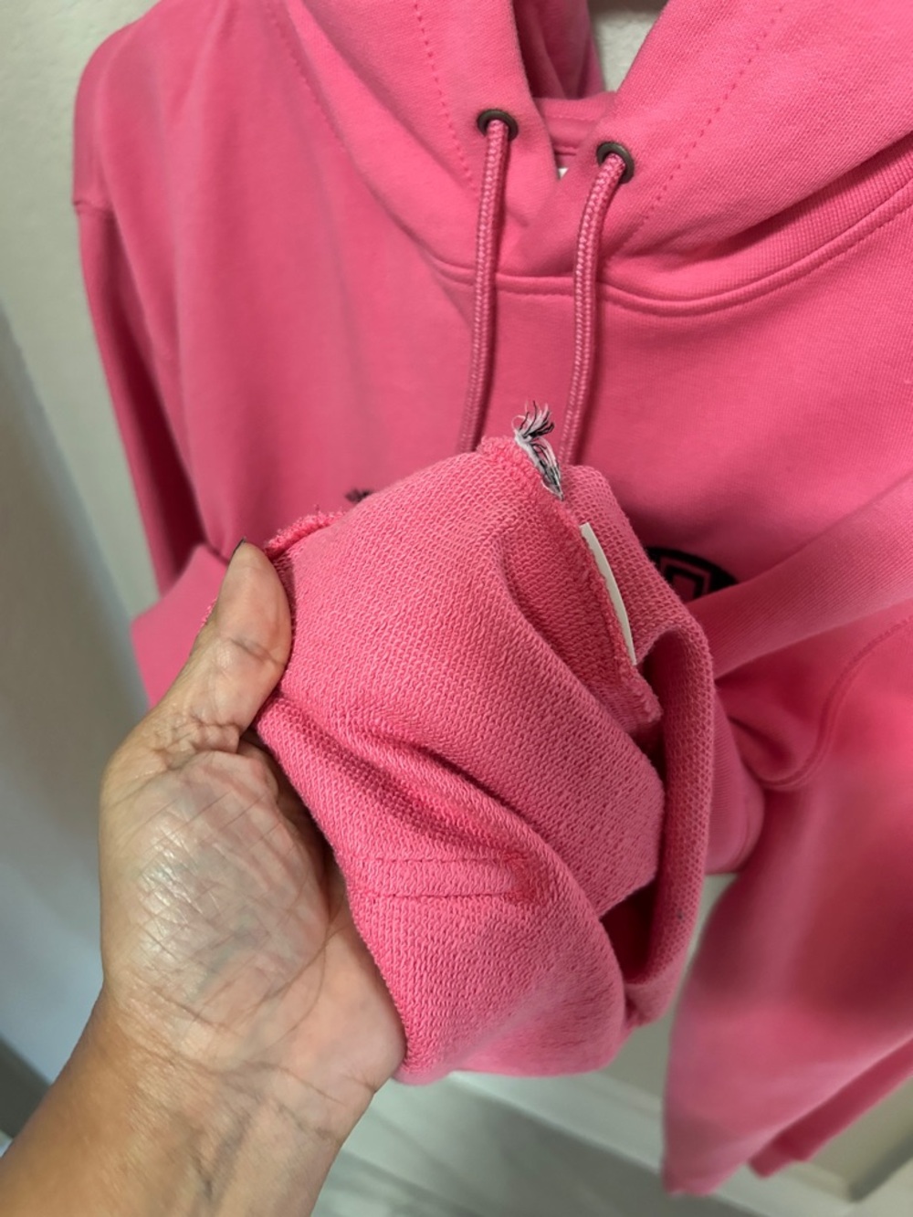 Coach Pink Hoodie with Black Carriage Logo - Women's Sweater - Picture 7 of 9